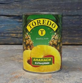 Ананас консервированный кольца 0,58 л