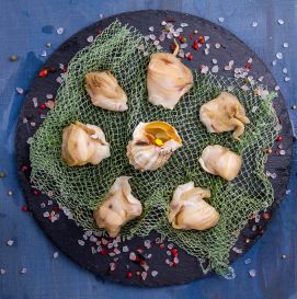 Чищенное мясо рапанов (сырое, отбеленное)