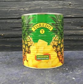 Ананасы Toredo консервированные кусочки (3 л)